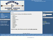 Tablet Screenshot of bowmanplumbingservices.com